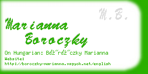 marianna boroczky business card